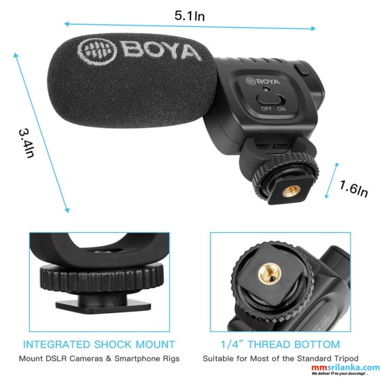 BOYA BY-BM3011 COMPACT SHOTGUN MICROPHONE (6M)